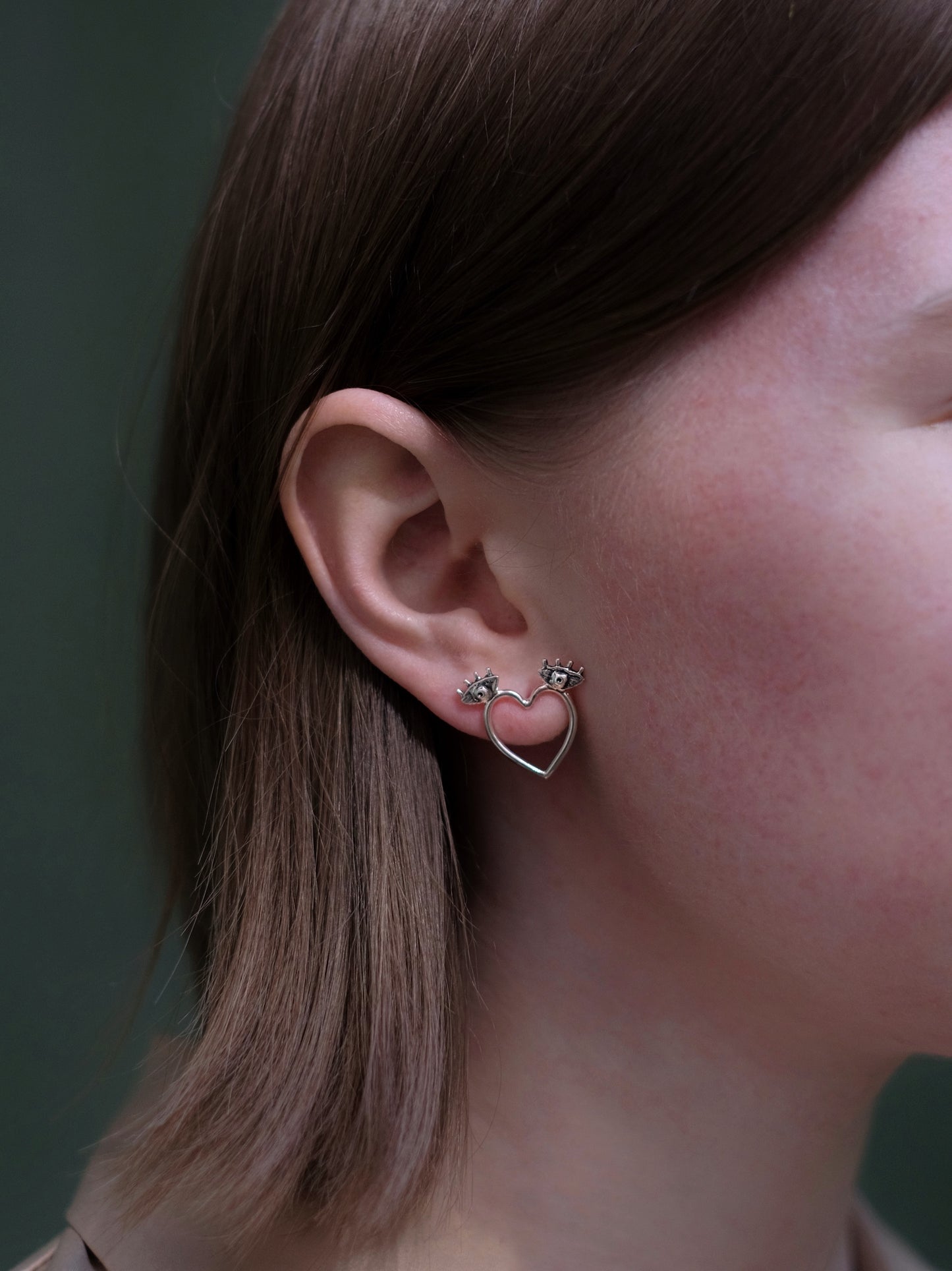 Earrings "Flying heart"