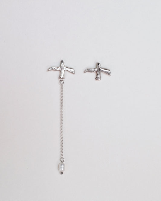 Earrings "Birds of peace asymmetrical"