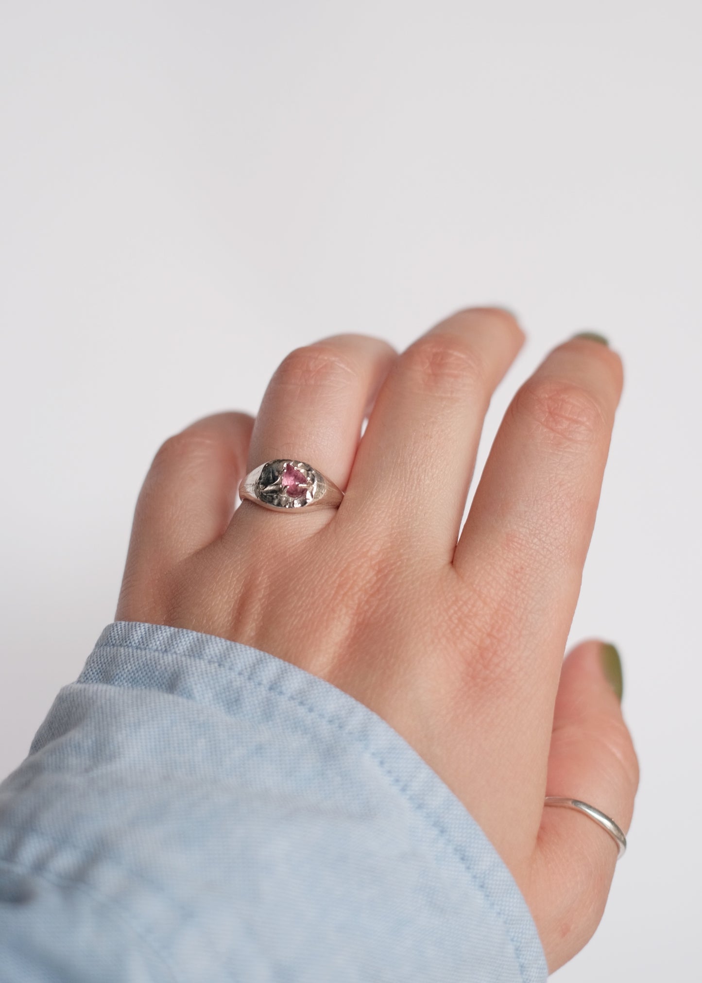 Siegelring mit rosa Turmalin