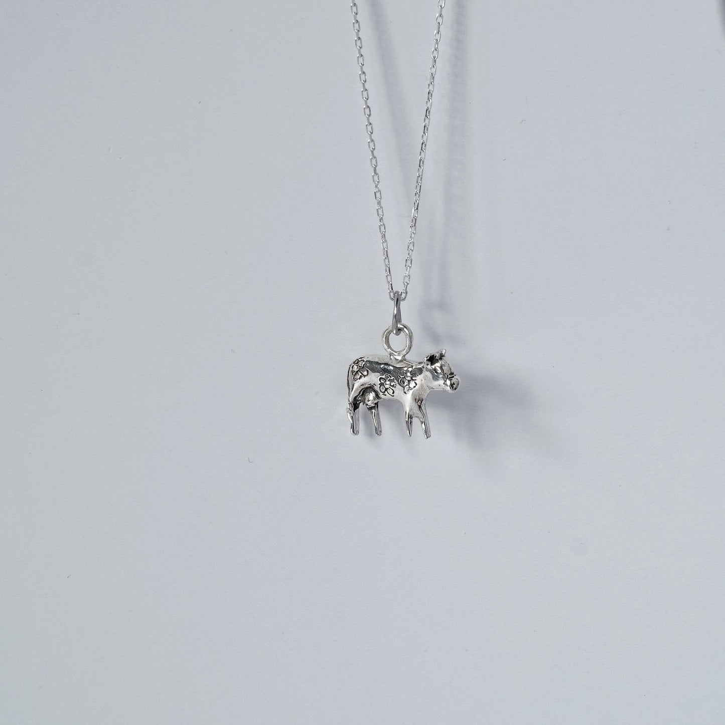 Pendant “Moo-Moo” — Sterling Silver Cow Necklace