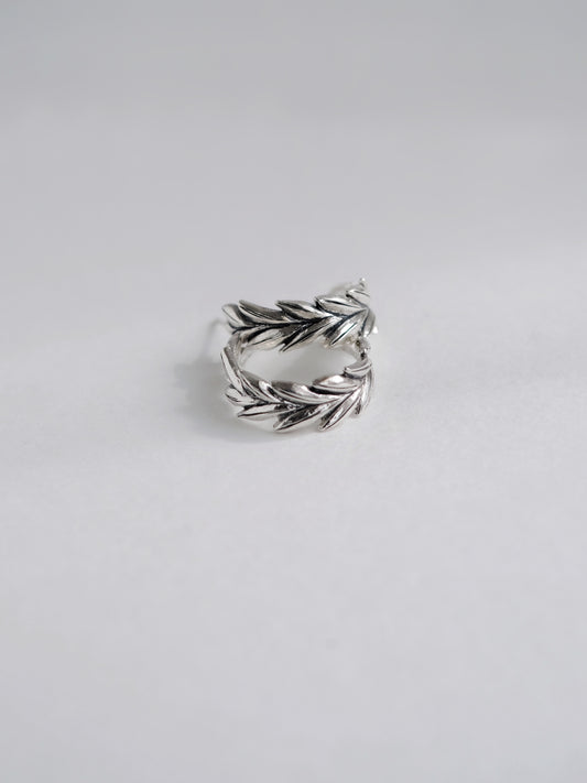 Earrings "Wheat" circle