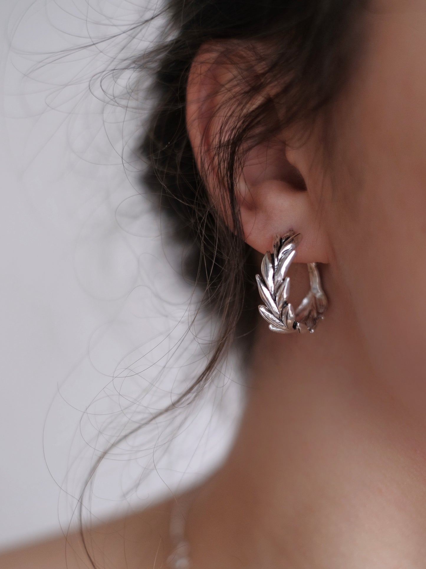 Earrings "Wheat" circle