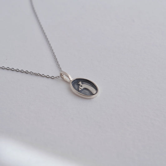 Sterling silver goose pendant on chain - handmade Princess design