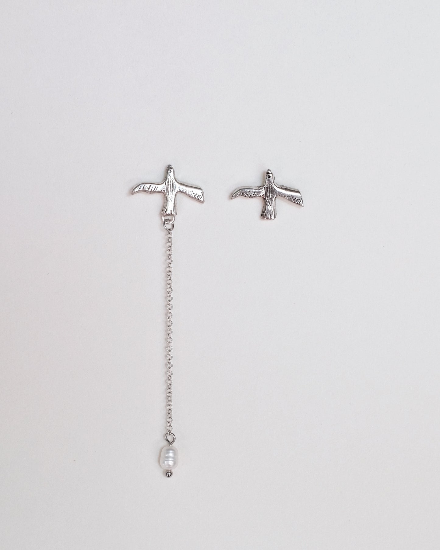 Earrings "Birds of peace asymmetrical"