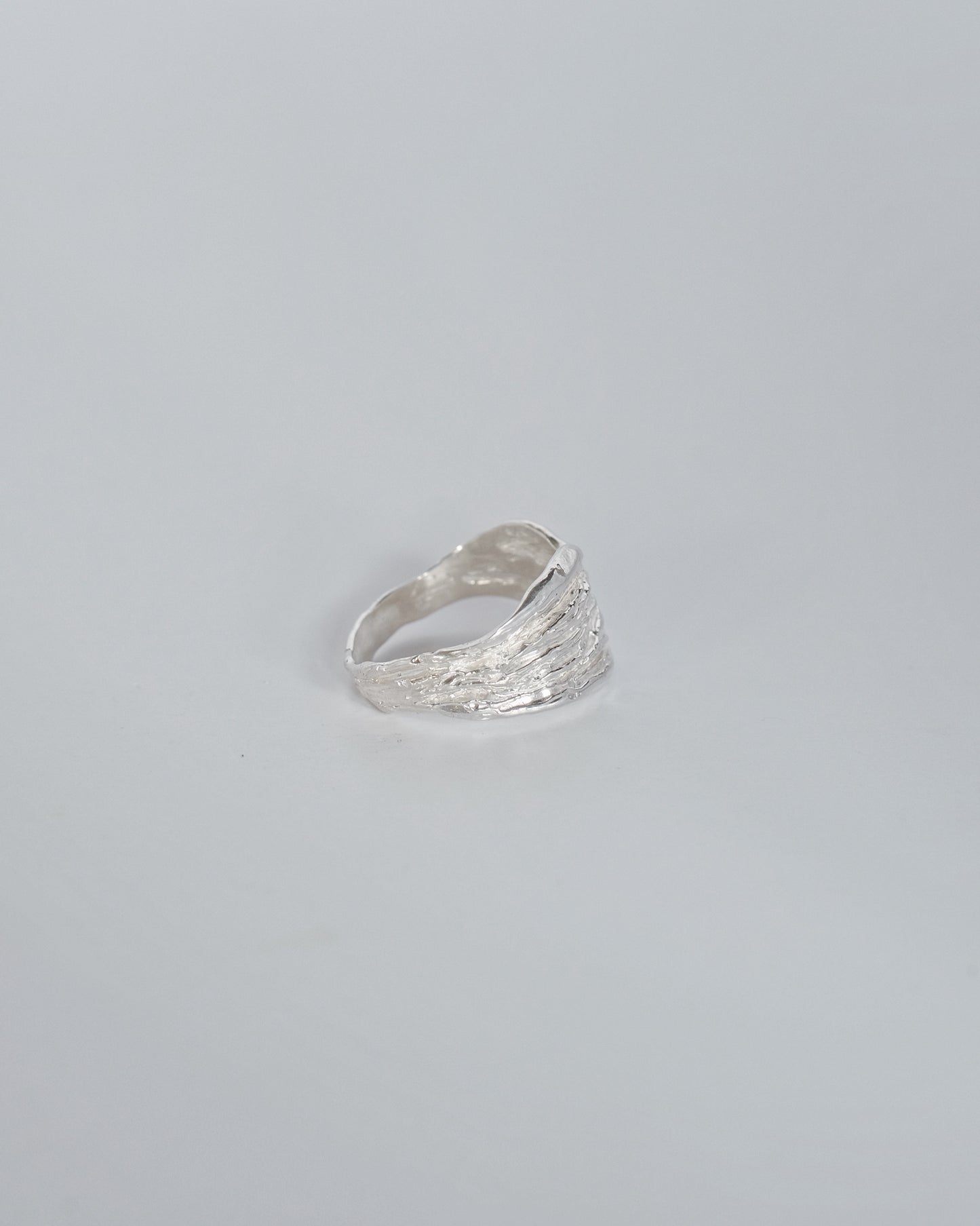 Ring "Khvylya" - Wave Sterling Silver Signet Ring