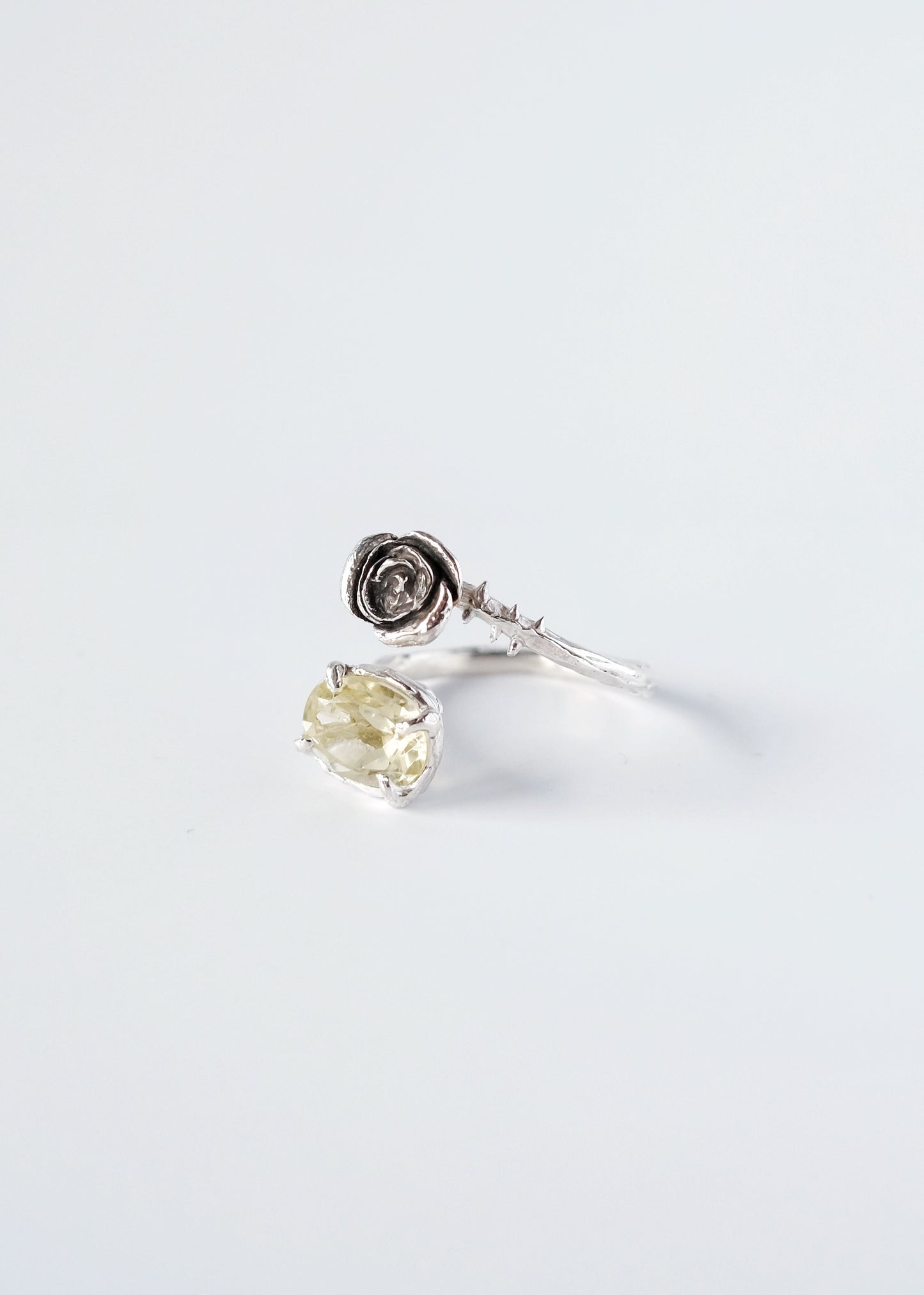 Ring with Rose and Citrine