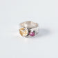 Ring with Citrine and Tourmaline