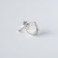 Ring mit großem Quarz und Apatit