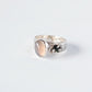Ring with Chalcedony and Tourmaline