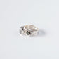 Ring with Chalcedony and Tourmaline