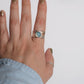 Ring mit blauem Chalcedon und Turmalinen