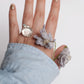 Ring mit großem Quarz und Apatit