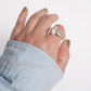 Ring mit Perle und blauem Topas