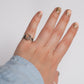 Ring with Chalcedony and Tourmaline