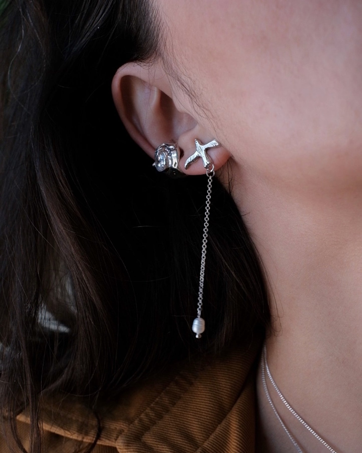 Earrings "Birds of peace asymmetrical"