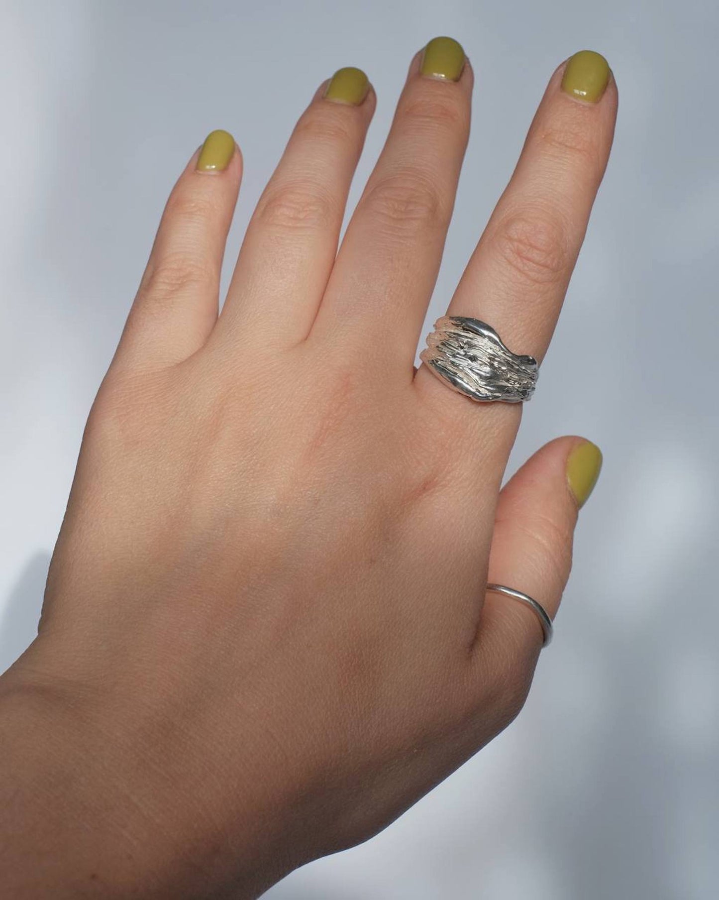Ring "Khvylya" - Wave Sterling Silver Signet Ring