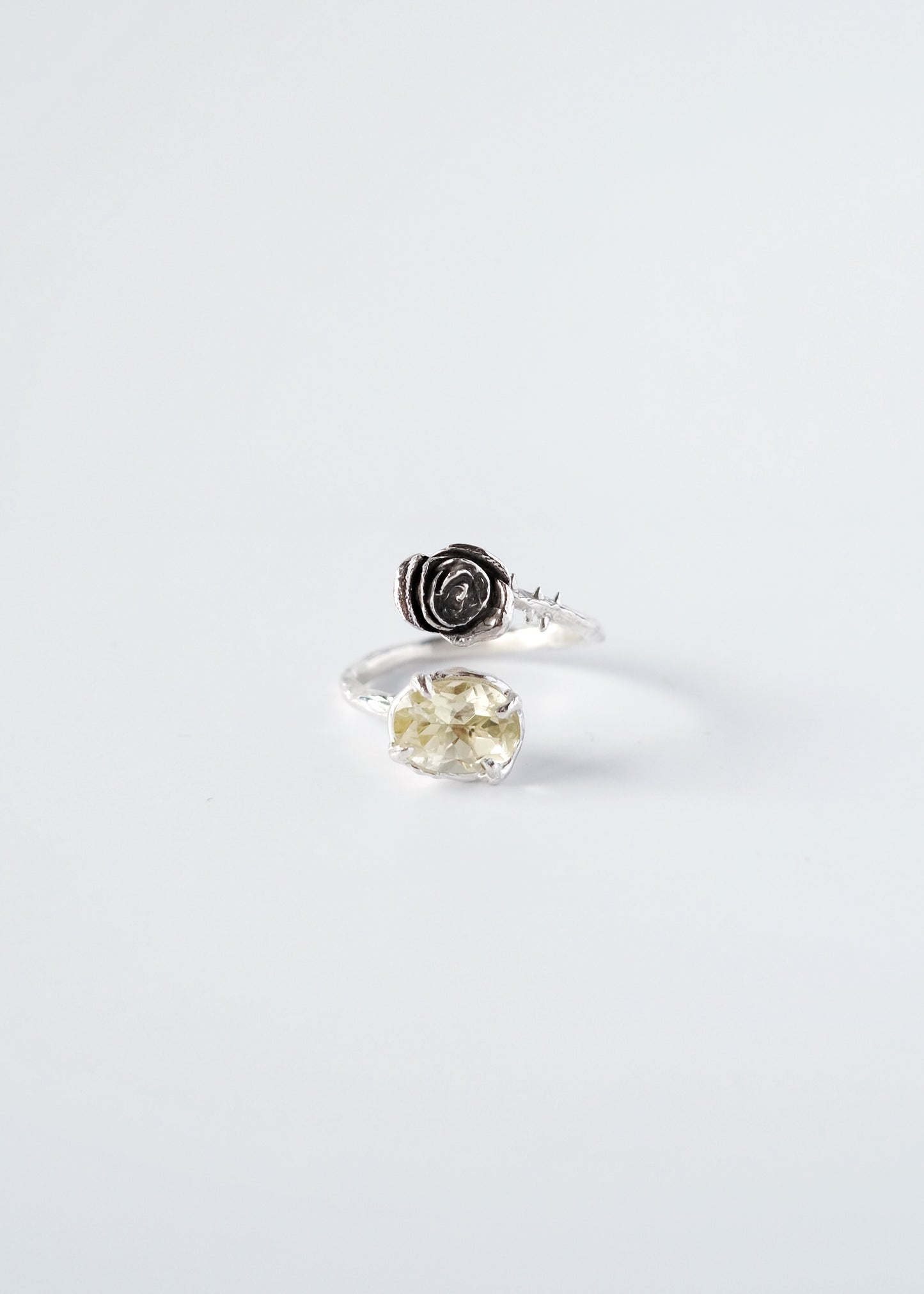 Ring with Rose and Citrine
